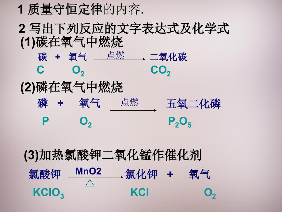 九年级化学上册 如何正确书写化学方程式课件 （新版）北京课改版_第2页