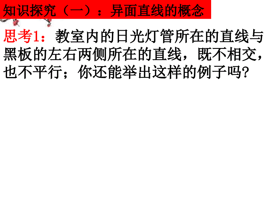 湖南省醴陵二中高一数学 异面直线的有关概念和原理课件_第4页