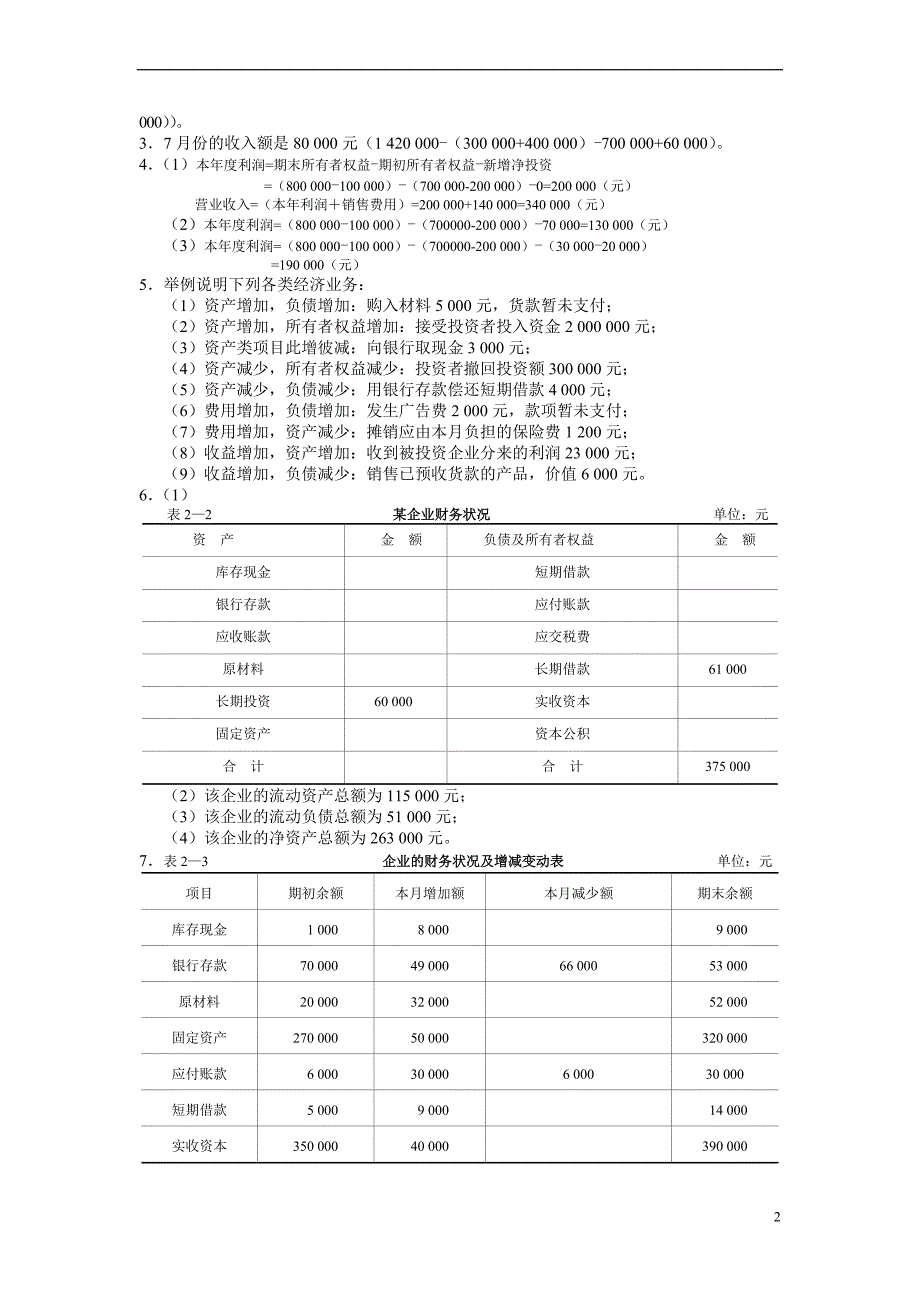 基础会计习题与案例_第2页