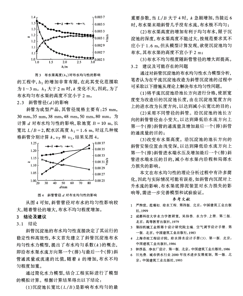 斜管沉淀池布水均匀性模拟计算与工艺参数分析_第4页