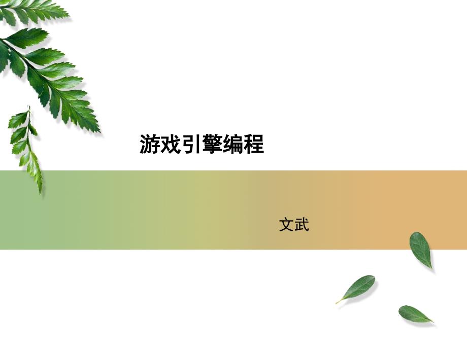 游戏引擎编程1--介绍_第1页