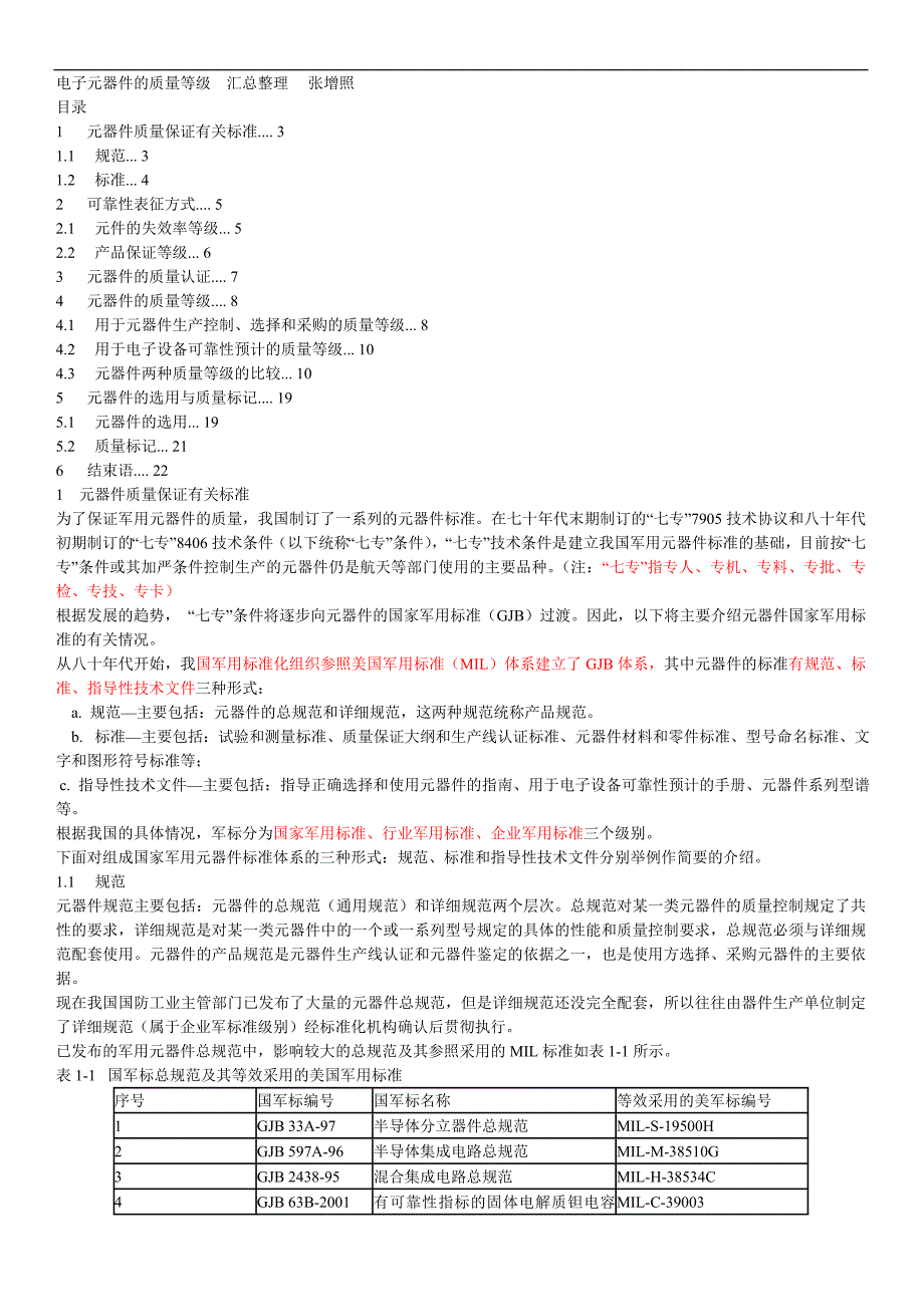 电子元器件的质量等级_第1页