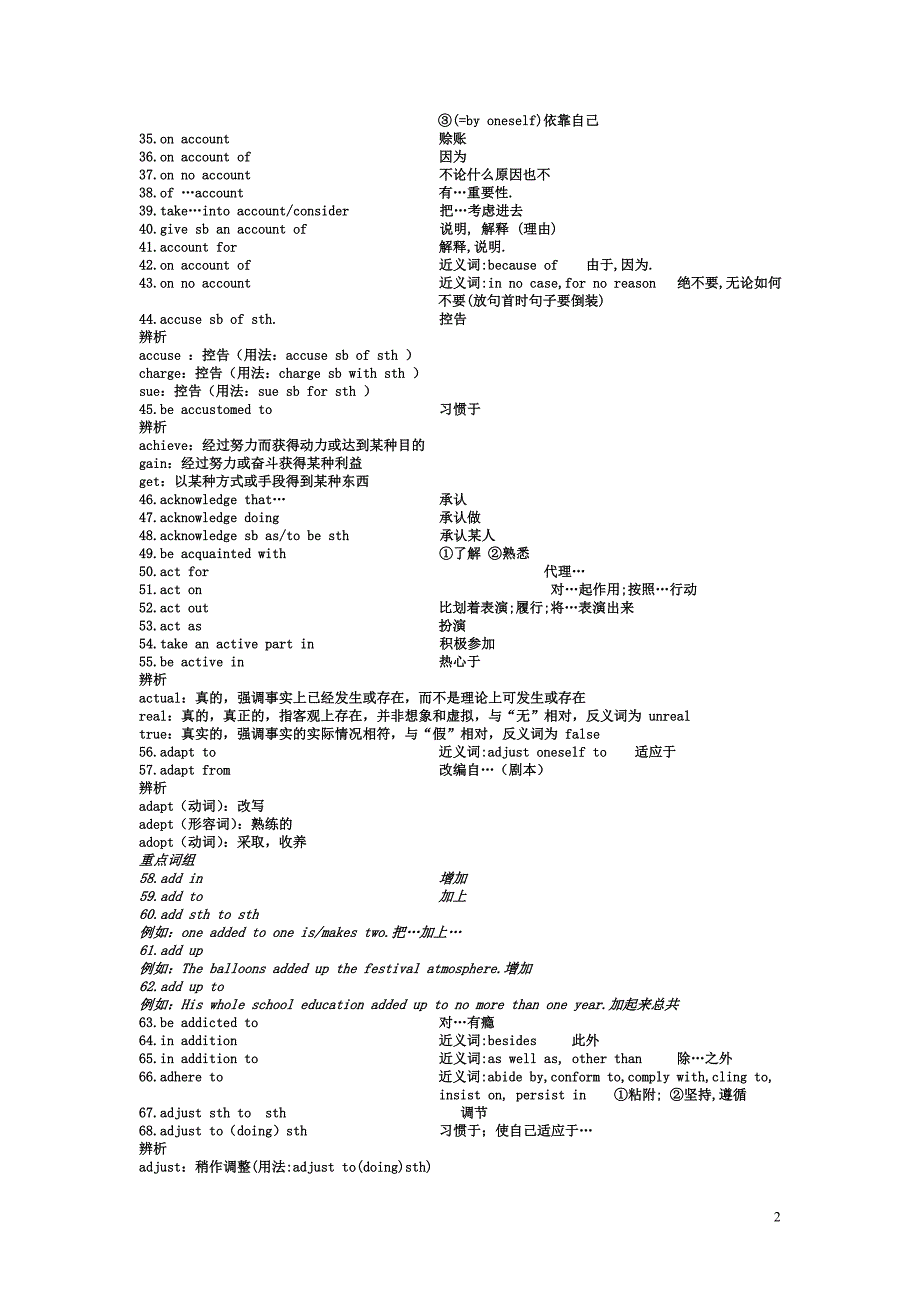 英语常用词组4249个(详细版)_第2页