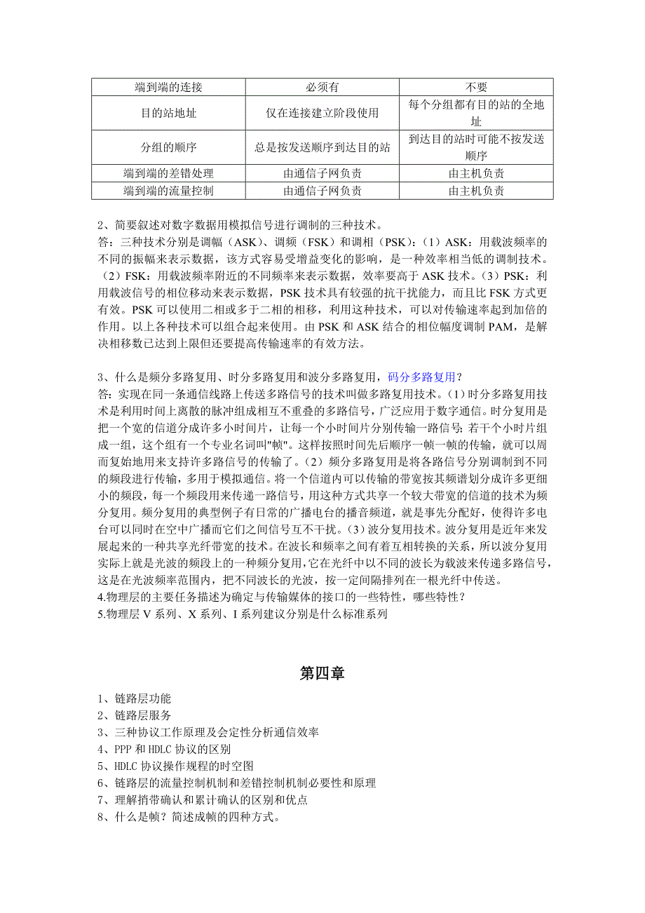 计算机通信网复习题(答案)_第4页