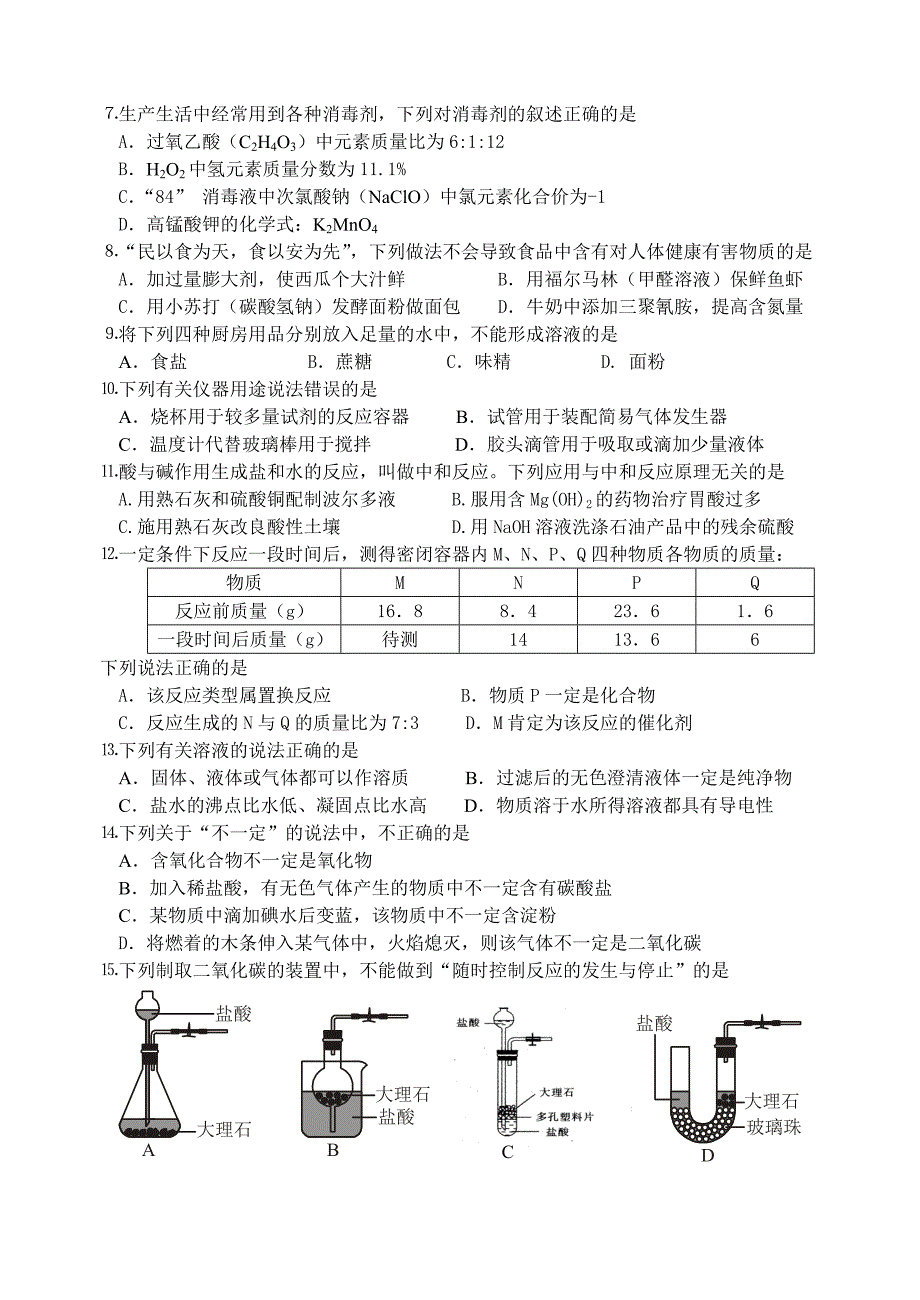 江苏省扬州市2012届高三第二次网上模拟化学试题_第2页