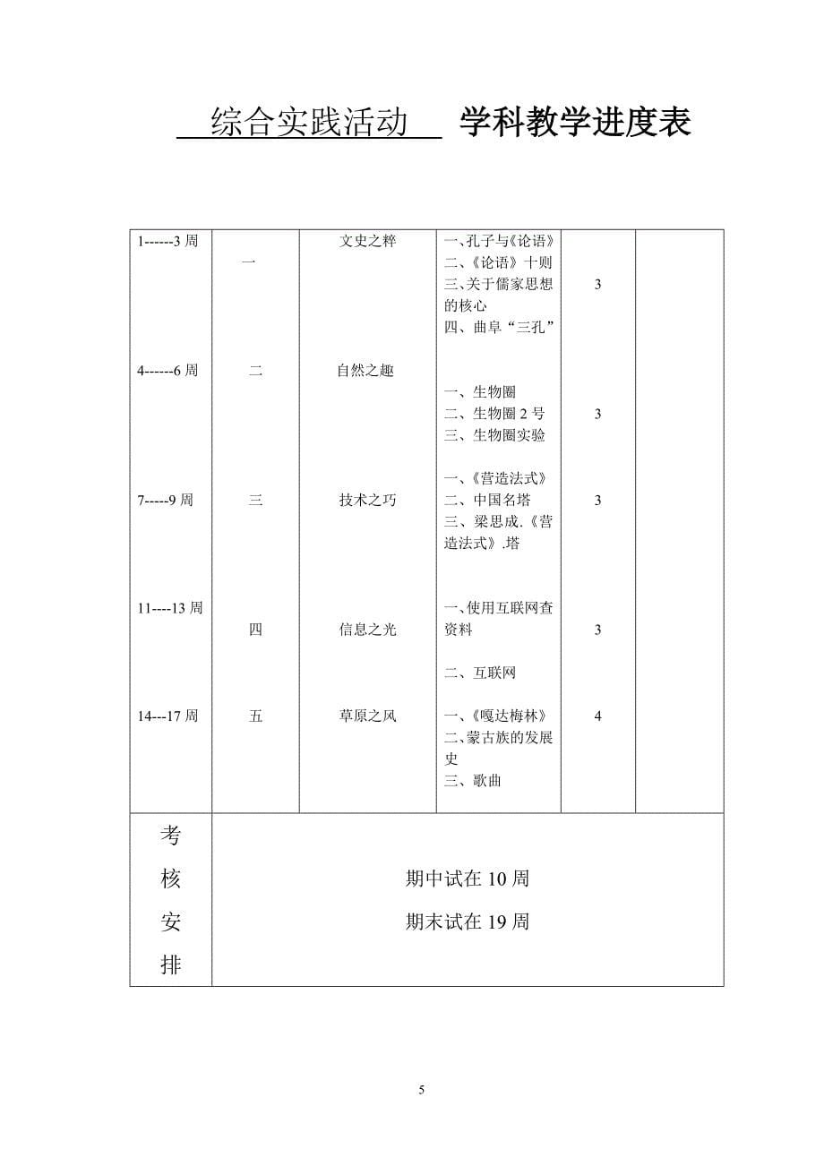 梧桐花中学综合实践活动教学计划下_第5页