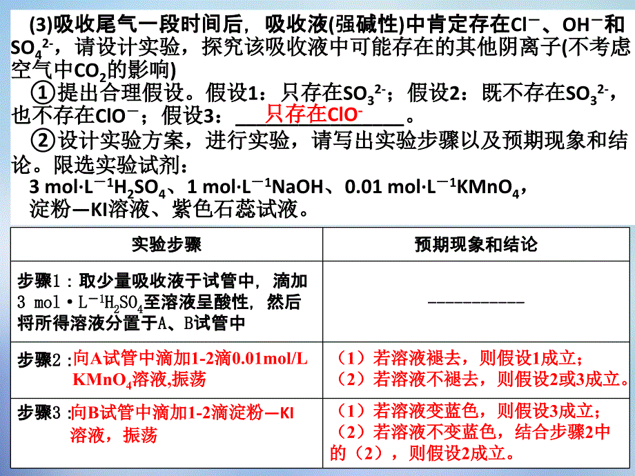广东省高考化学一轮复习 假设型实验设计解答方法课件_第3页
