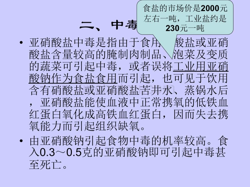 化学：3.2《亚硝酸钠和食盐的鉴别》课件(2)(苏教版选修6)_第4页