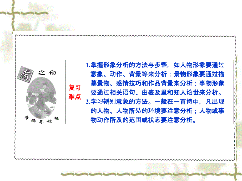 2012高考语文第十讲之一鉴赏诗歌的形象_第3页