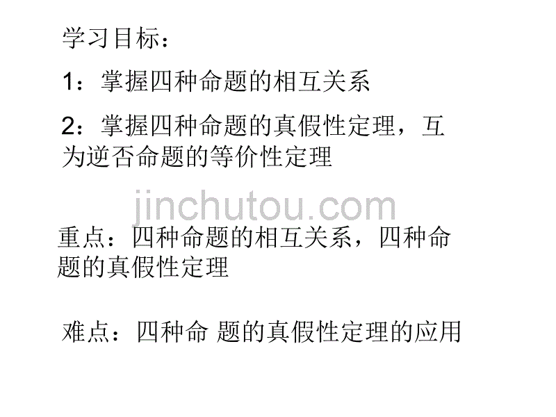 高二数学课件：四种命题及其相互关系(新人教版A版必修2)_第2页