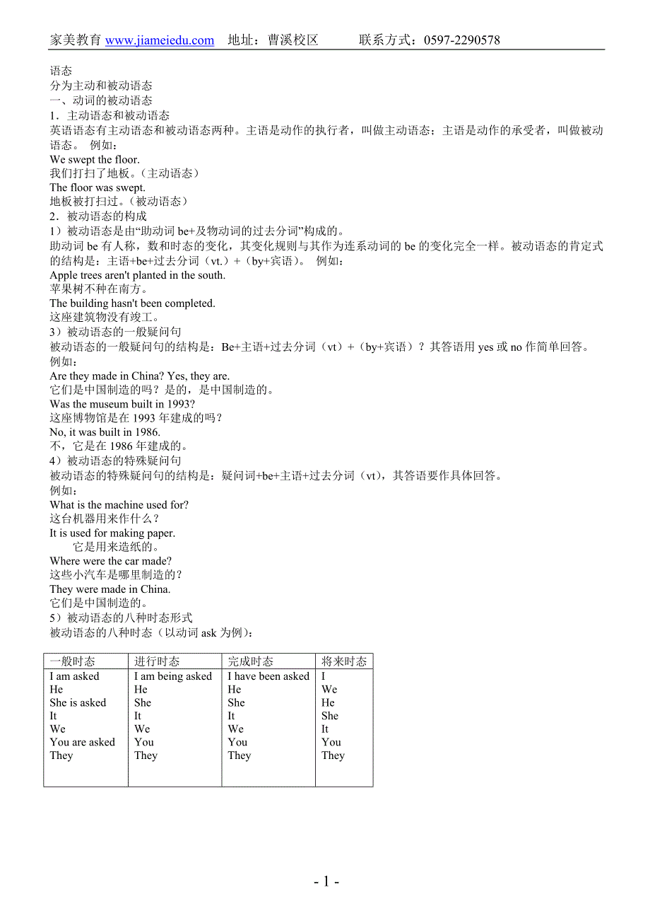 课件及配套训练【英语两大语态(主动语态与被动语态)】_第1页