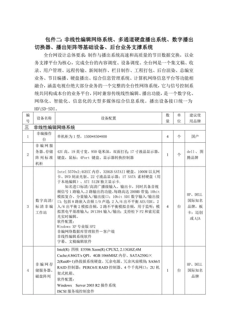 朝天区电视台设施设备采购清单_第5页