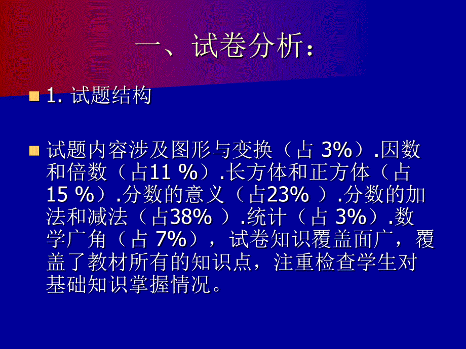 2012年五年级数学下册试卷分析(三小付红霞)_第2页