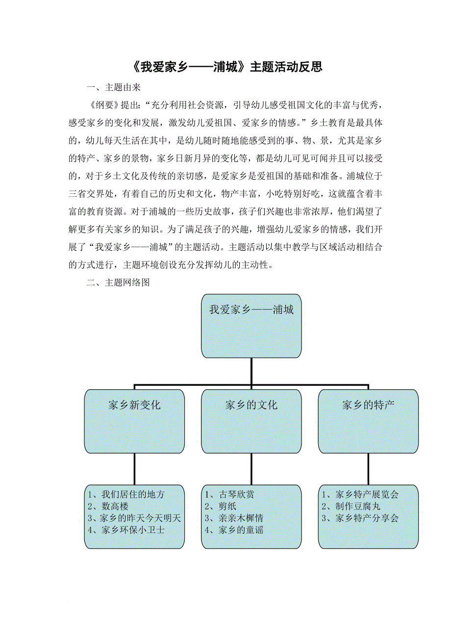 中二班我爱家乡主题活动反思_第1页