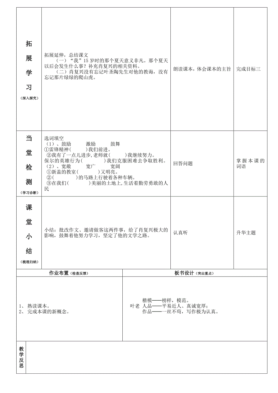 四年级上册语文26《那片绿绿的爬上虎》的导学案(叶平平)_第2页