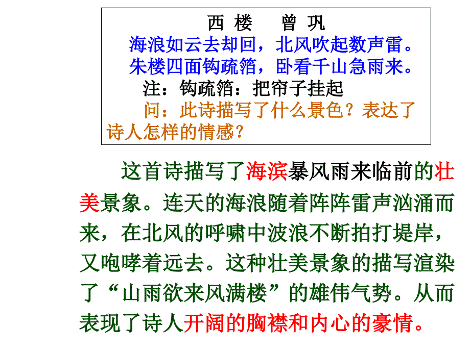 2015高考语文(全国通用)总复习课件《鉴赏诗歌的景物形象》(共31张)_第4页