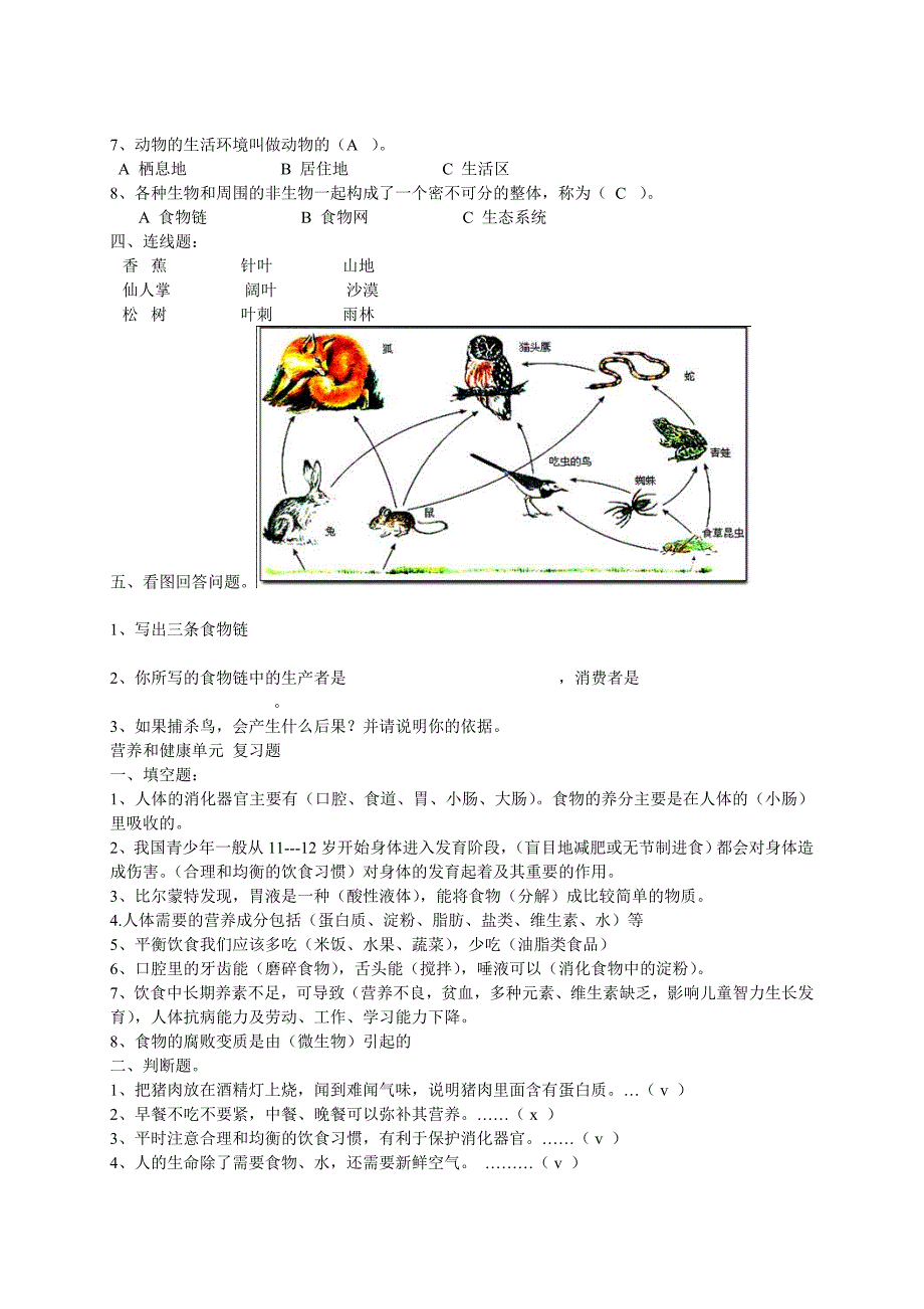 六年级上册科学复习资料印刷(湘科版)_第2页