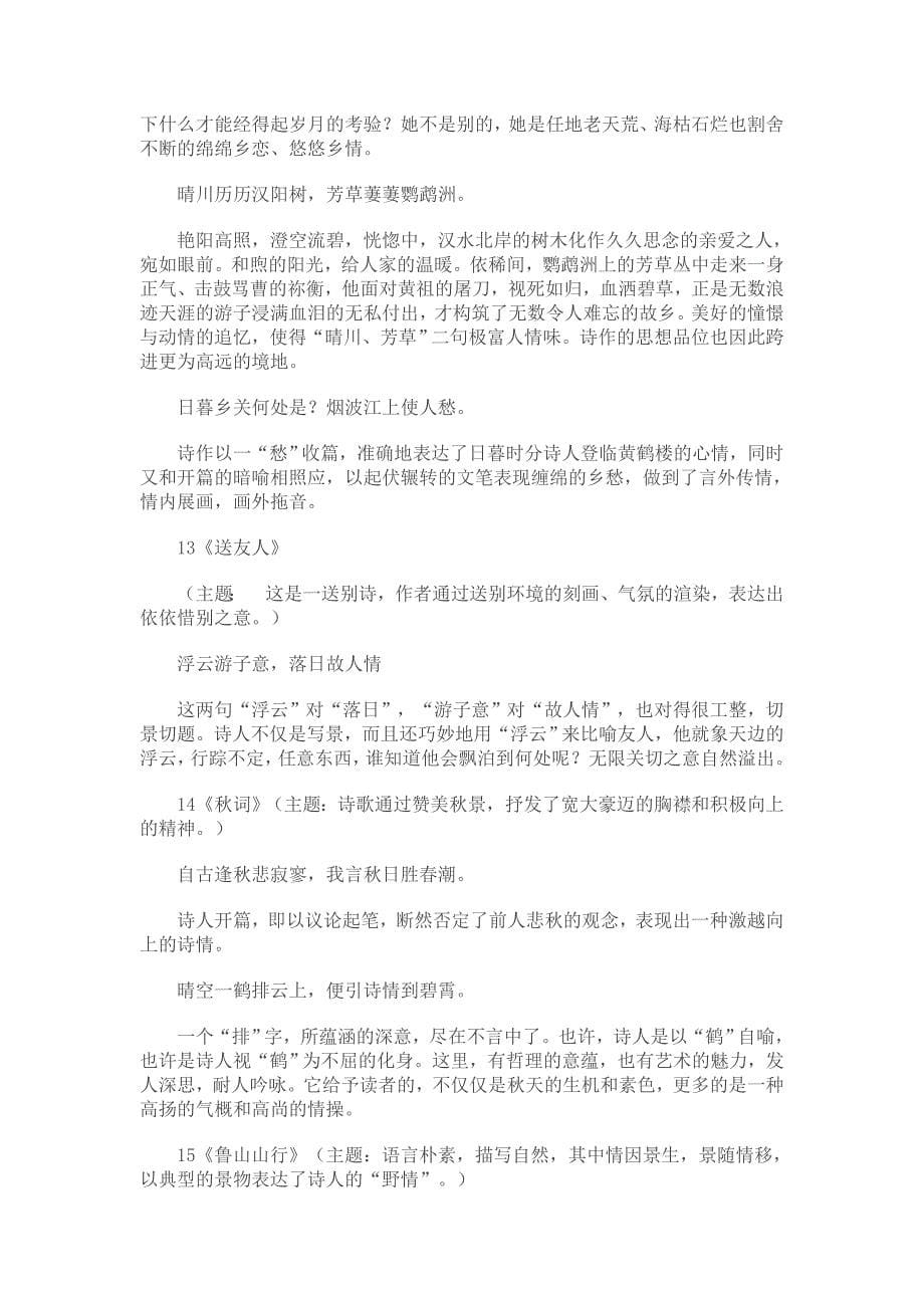 八年级1班期考复习古诗赏析方法及其名句赏析_第5页