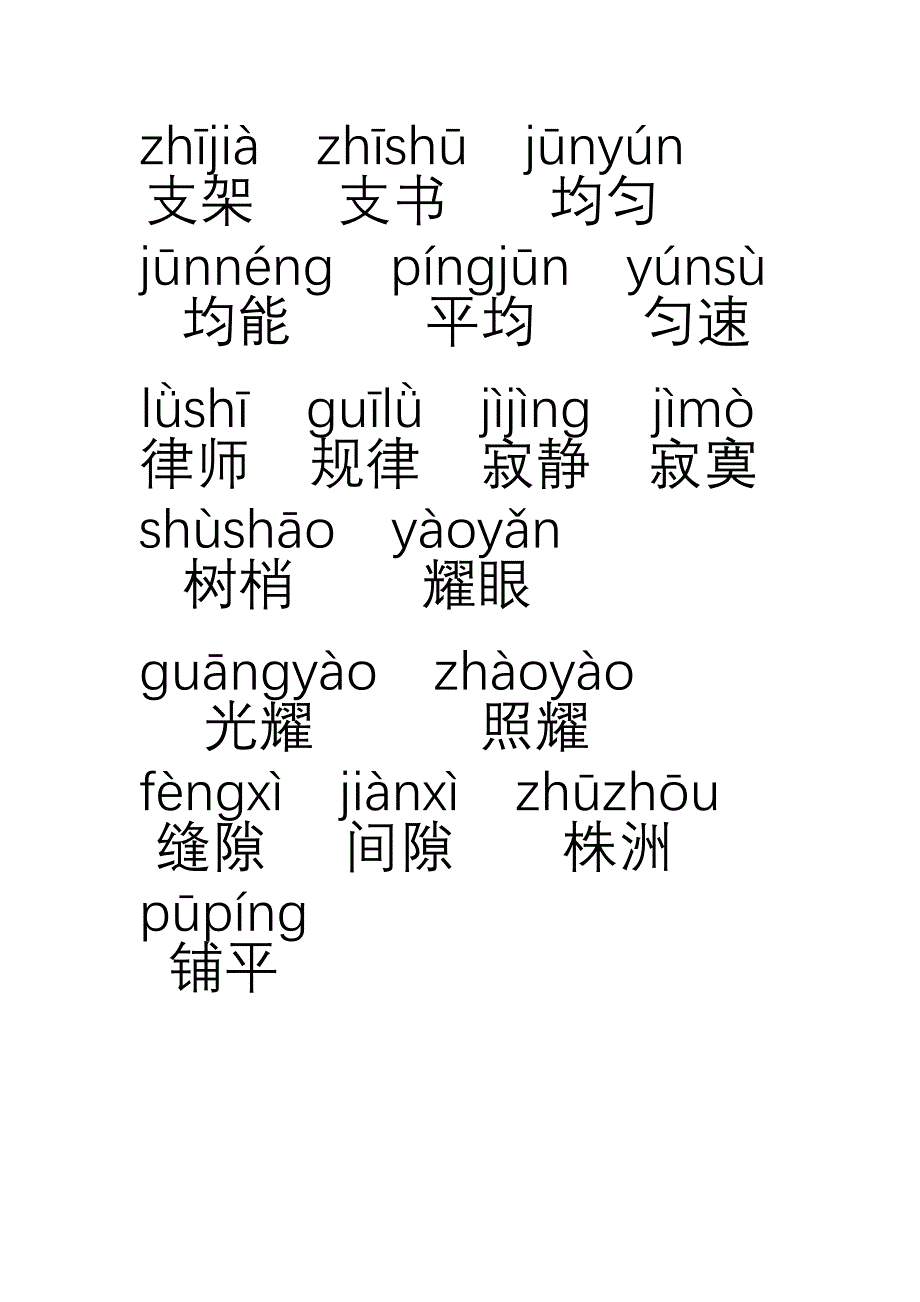 四年级上册要求会写的生字组词_第4页