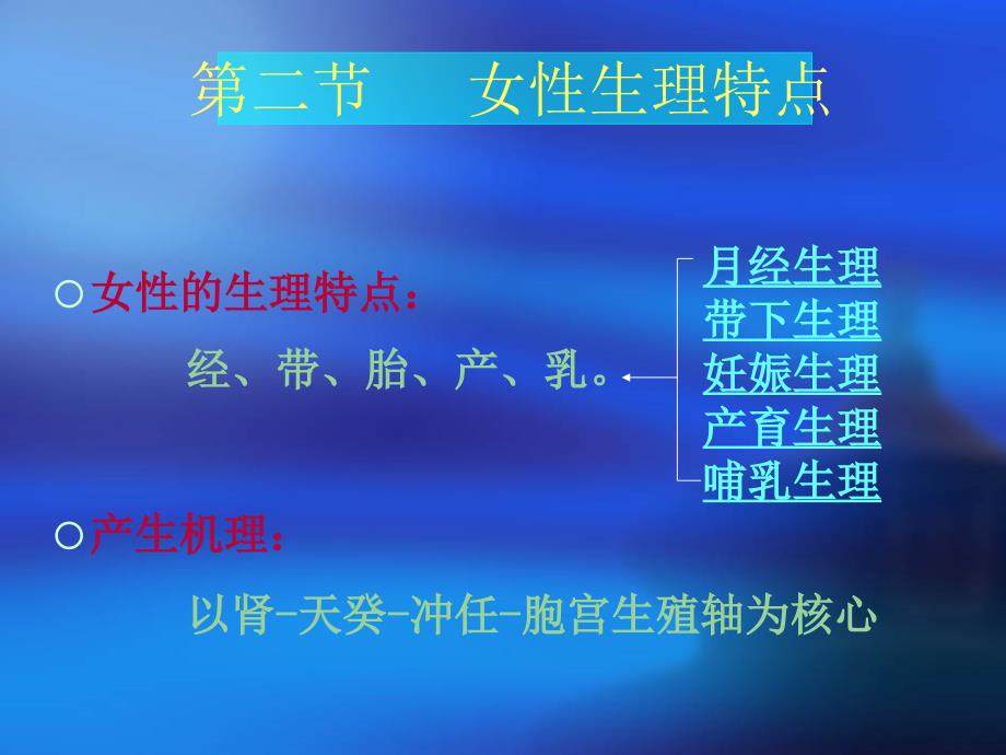 4中医对月经机理及病因病机的认识_第1页