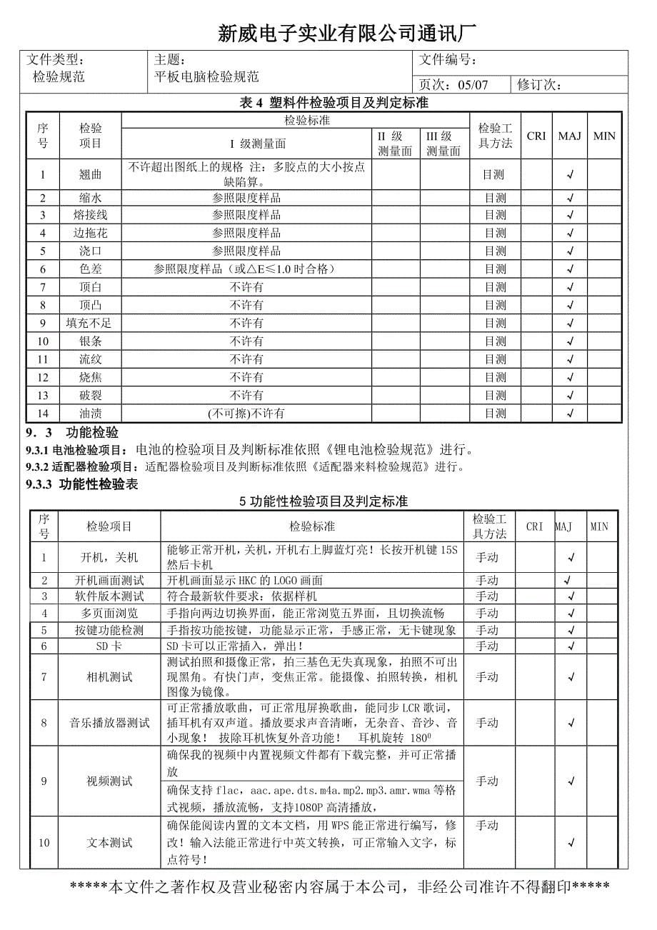 平板电脑成品检验规范.doc_第5页