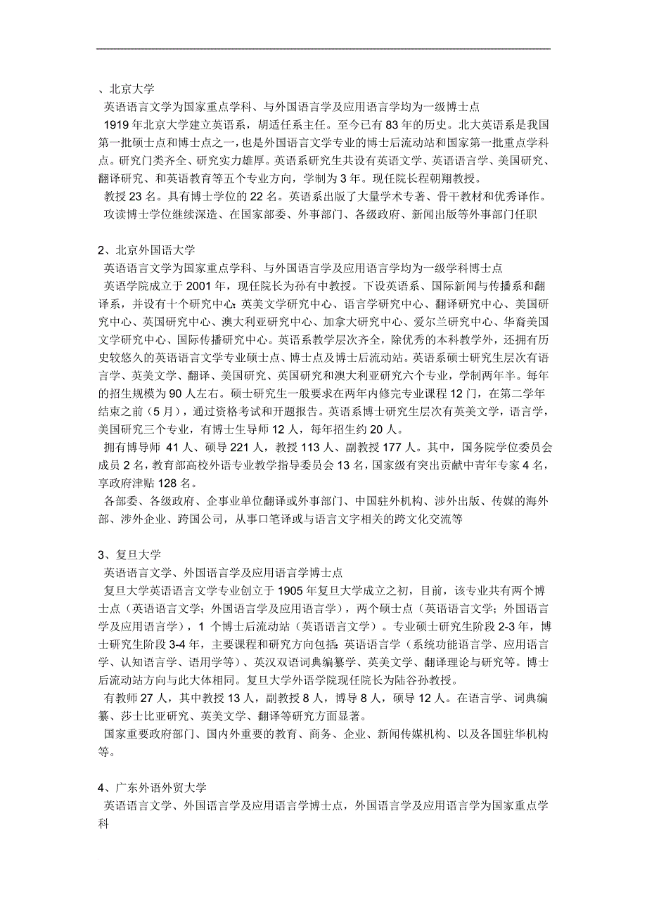 英语专业考研考博学校介绍_第1页