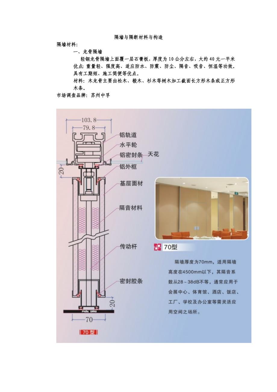 隔墙与隔断材料与构造_第1页