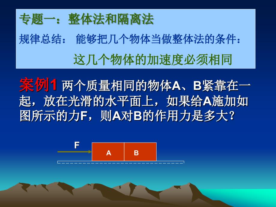 教学牛顿第二定律案例分析_第1页