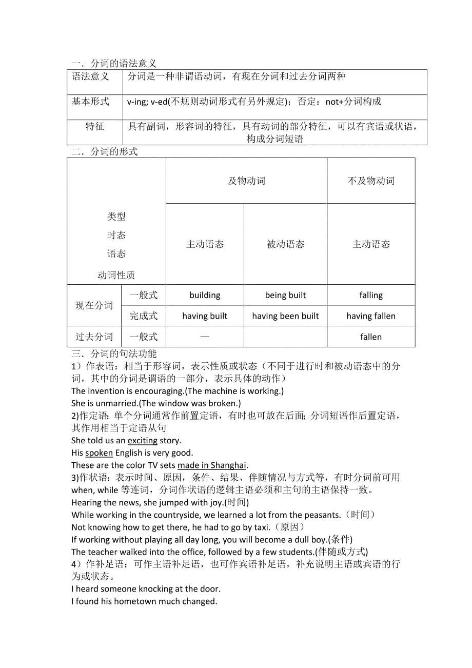 非谓语动词教案(第一、二、三课时)_第5页