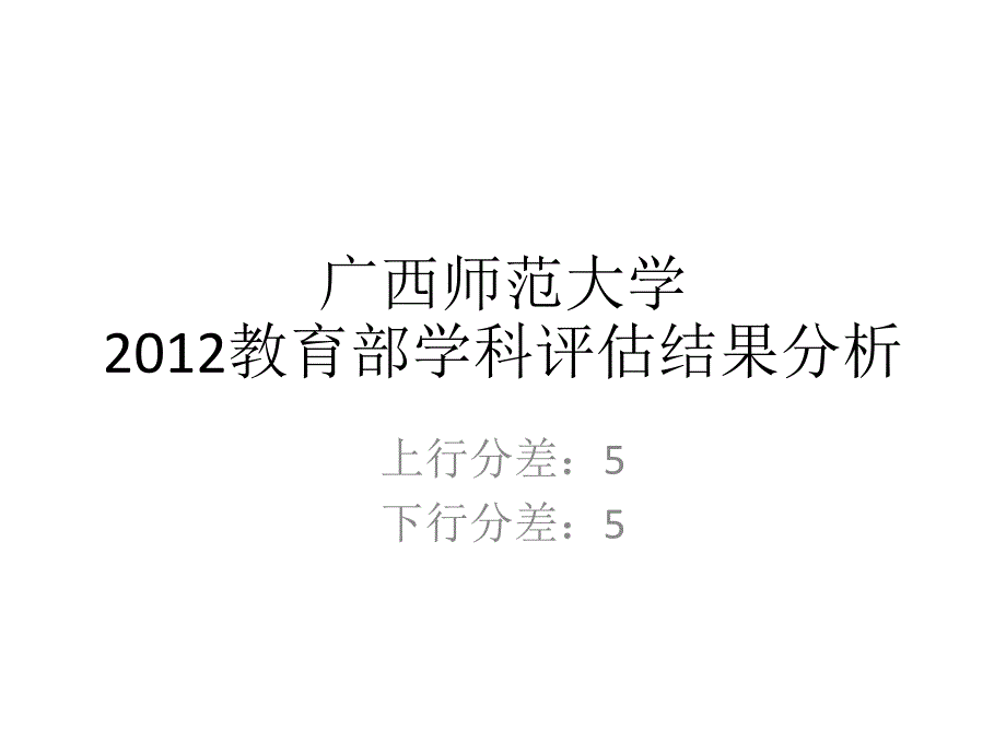五分分差内广西师范大学2012年教育部学科评估结果分析_第1页