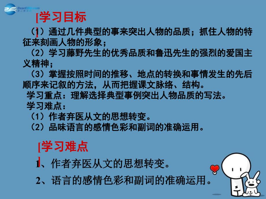 【倍速课时学练】2015年春八年级语文下册1藤野先生课件1新人教版_第2页