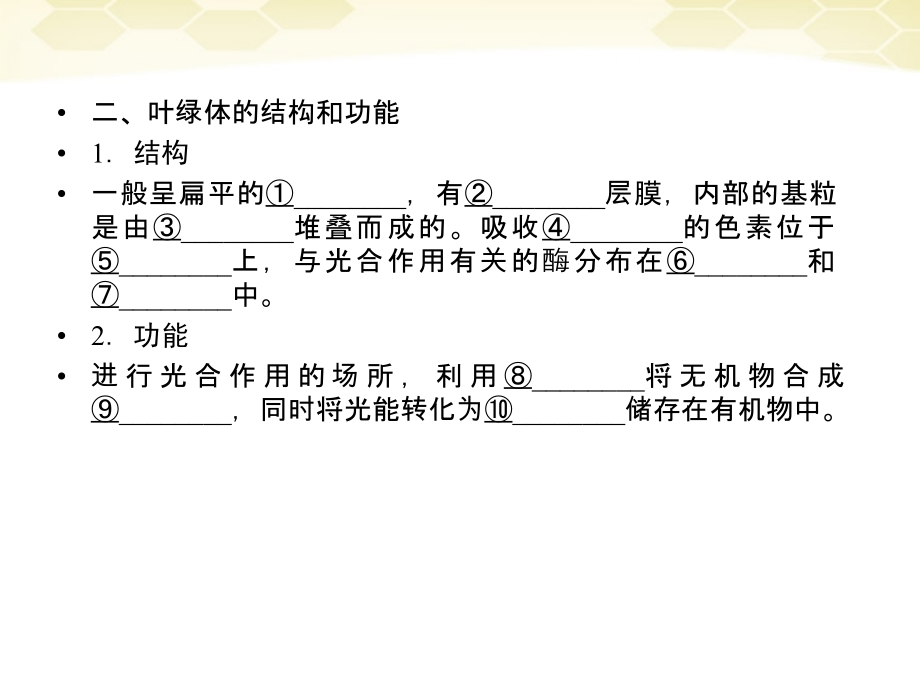 【金版教程】2012高三生物一轮复习 光合作用课件 新人教版必修1_第4页