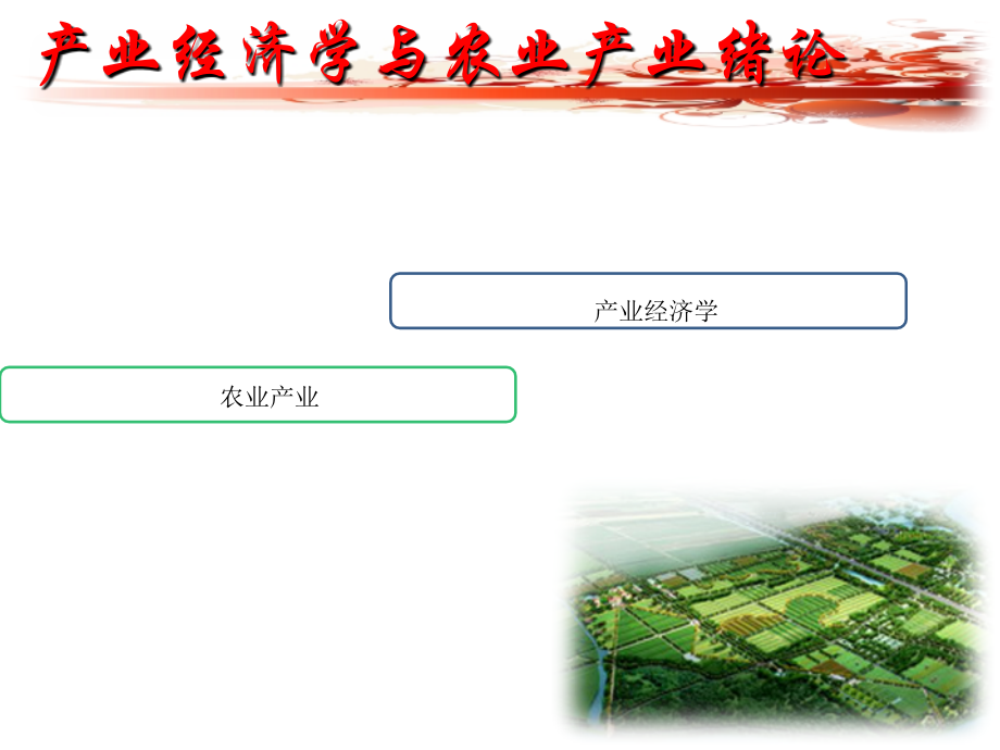 产业经济学与农业_第1页
