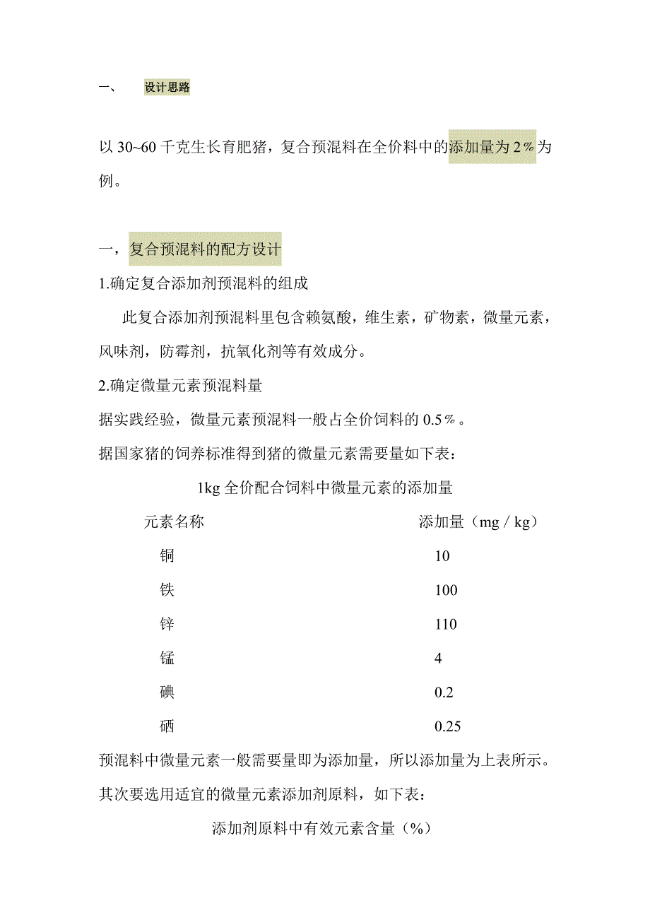 30-60kg生长猪复合预混饲料配方设计和制作_第2页