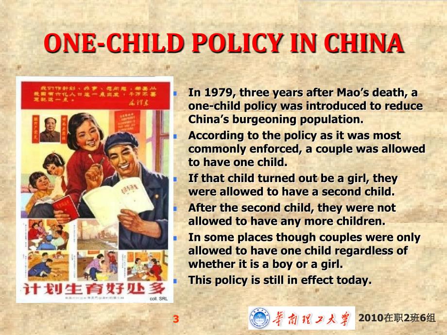 华南理工大学MBA课程作业one-child policy_第3页