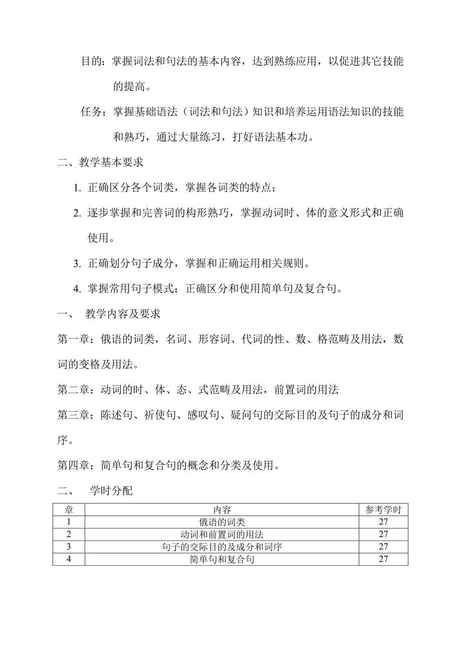 1141115939156俄语辅修专业教学计划_第5页