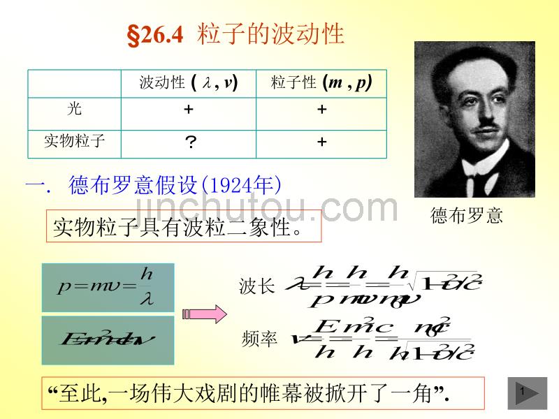 大学物理 波粒二象性粒子的波动性和概率幅_第1页