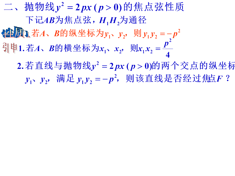 高二数学抛物线焦点弦的性质_图文_第4页