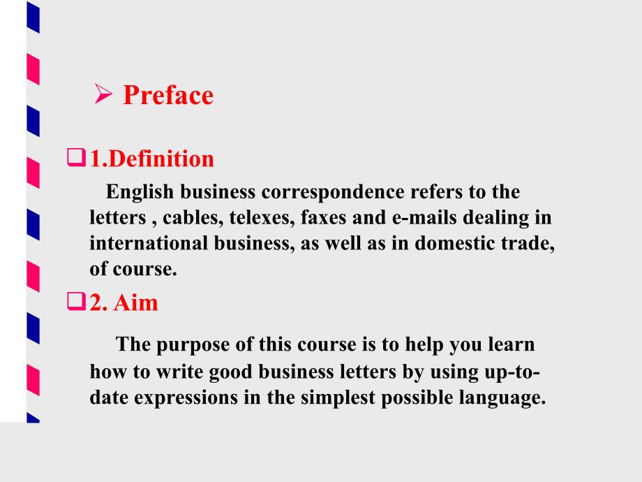 Unit 1 basic Knowledge of business letter writing_第2页