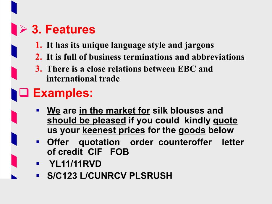 Unit 1 basic Knowledge of business letter writing_第3页