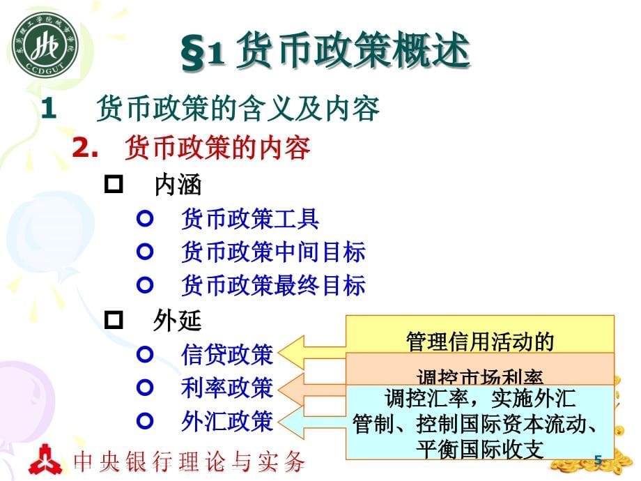 中央银行学-第七章 货币政策目标与工具_第5页