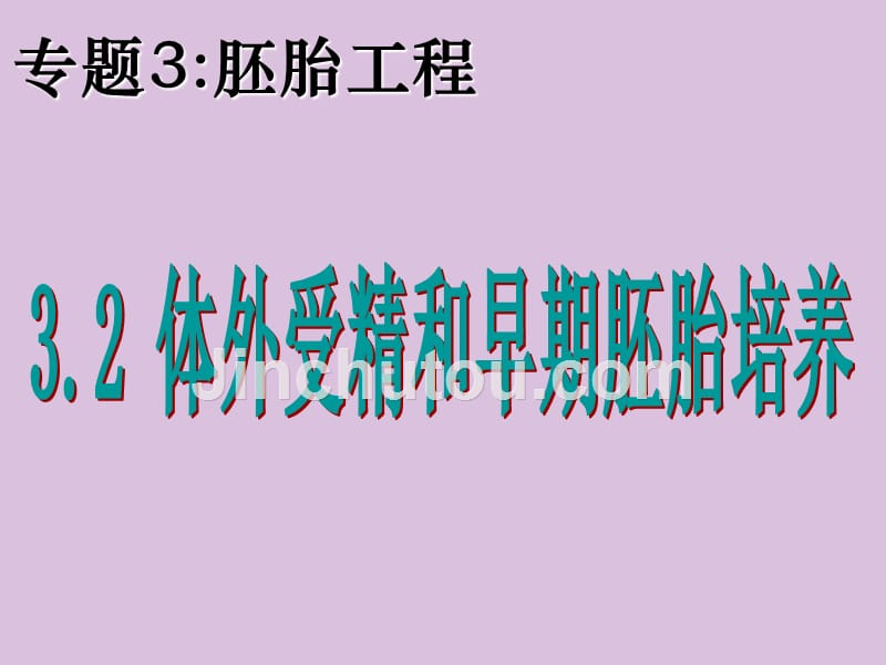 选修3__32体外受精和早期胚胎培养_第1页