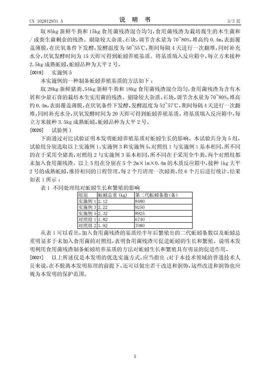 CN201210292440.X-一种制备蚯蚓养殖基质的方法_第5页