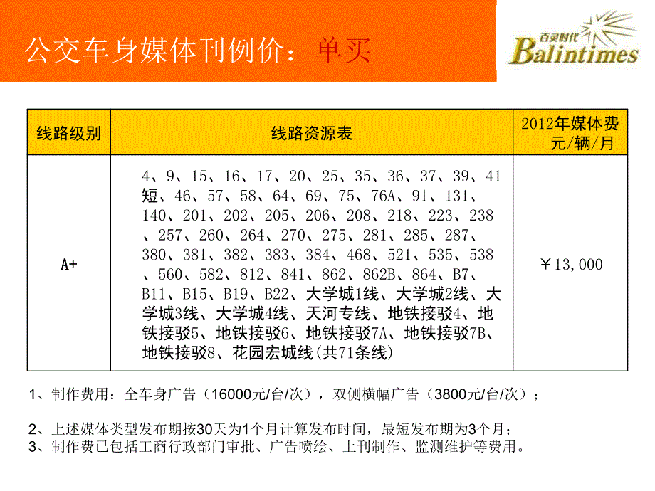 2012广州公交车身广告刊例价(最新版)_第4页