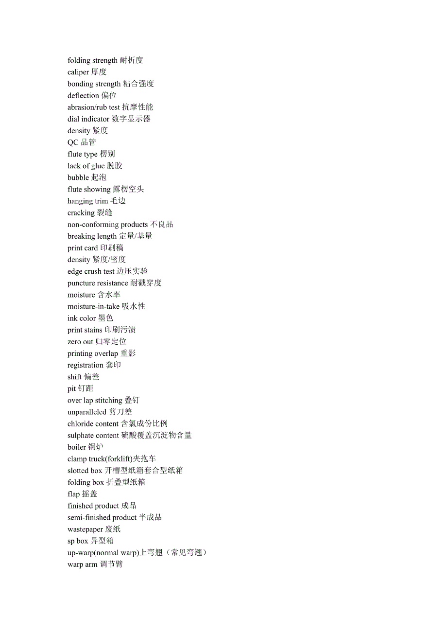 有关瓦楞纸箱的英语术语_第3页