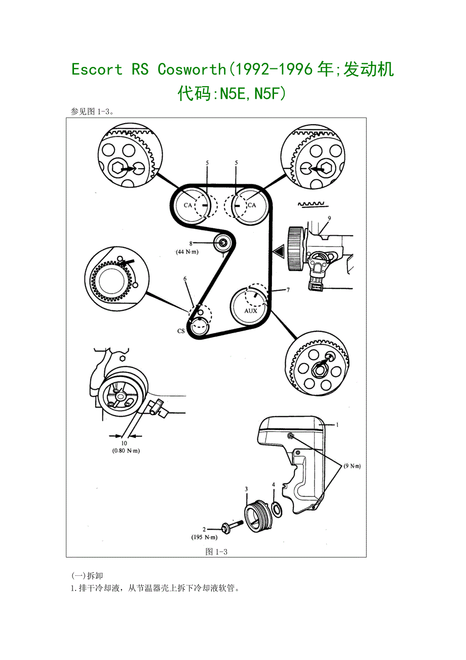 03.Escort RS Cosworth(1992-1996年_发动机代码N5E,N5F)_第1页