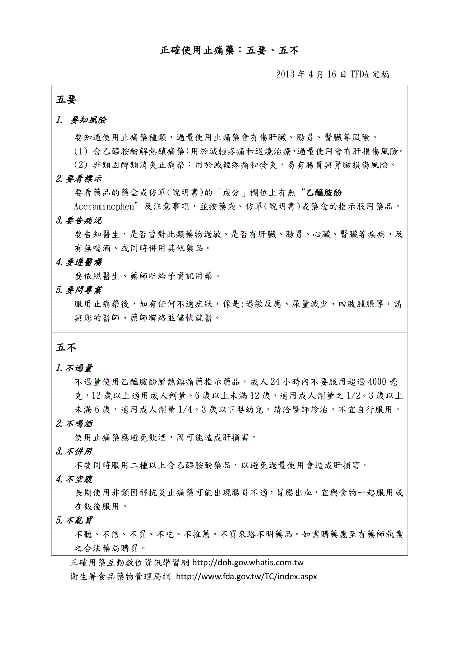 正确用药五大核心能力口语化宣导教材~~止痛药篇~~_第4页