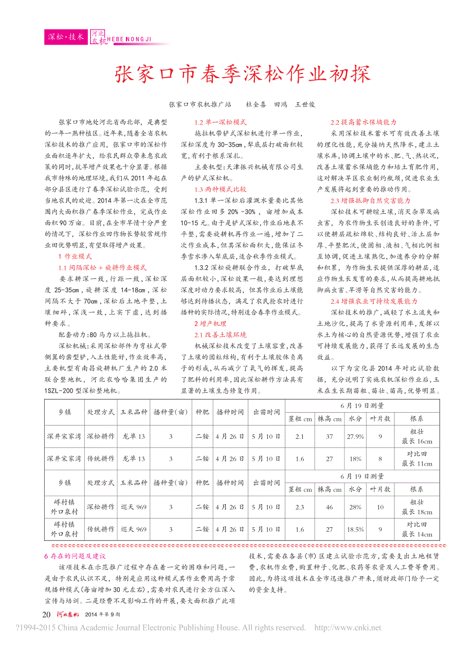 张家口市春季深松作业初探_第1页