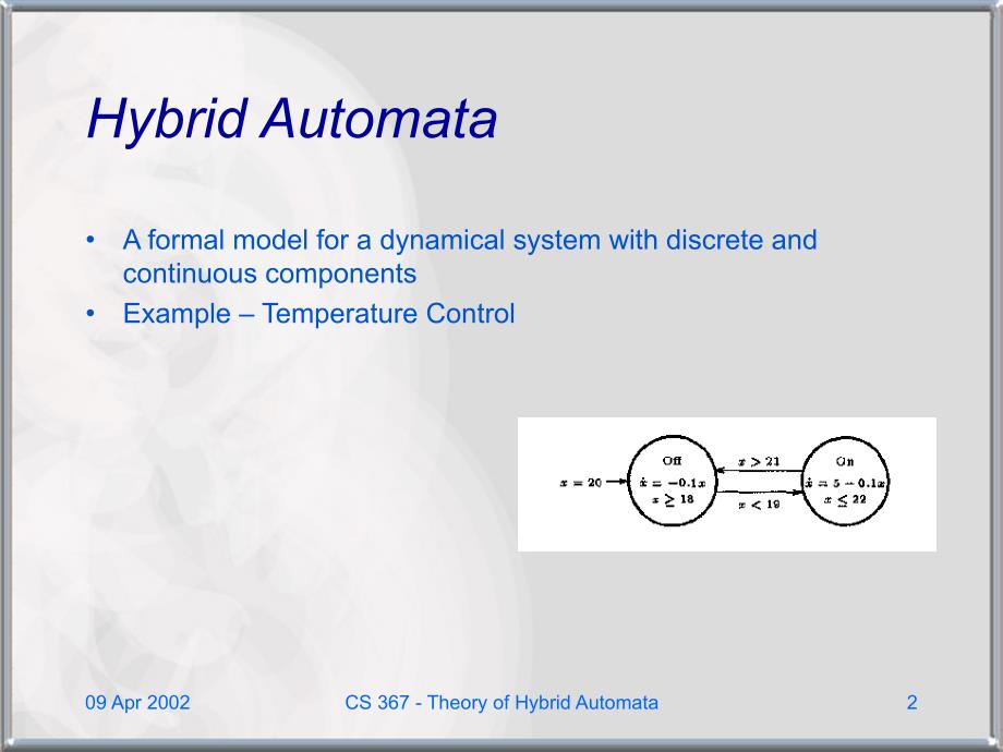 Theory of Hybrid Automata：混合自动机理论_第2页