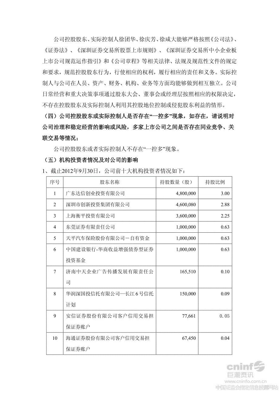 德联集团：关于加强上市公司治理专项活动的自查事项报告_第5页